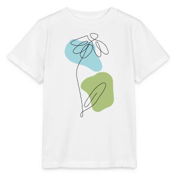 Lineart Daisies with Pastel Shapes - Stanley/Stella MINI CREATOR Kids’ T-Shirt - white - Front - Maike (125cm)