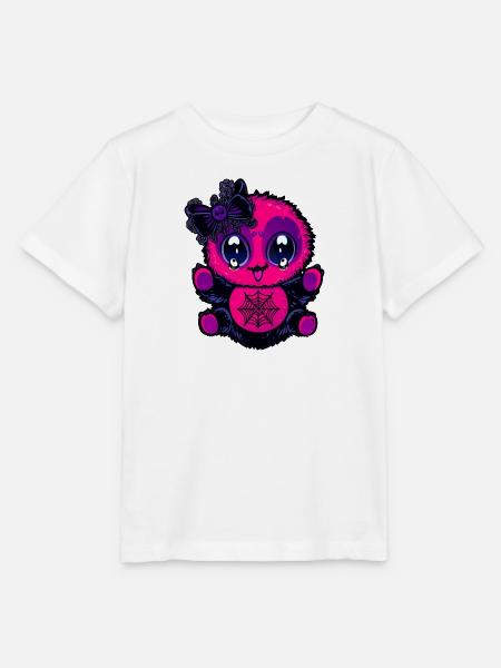 Kawaii Spinnenbaby mit Netz - Stanley/Stella Kinder T-Shirt MINI CREATOR - Weiß