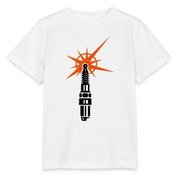 fiche de bougie / allumage (b, 2c) - T-shirt bio MINI CREATOR Stanley/Stella Enfant - blanc - Devant - Maike (125cm)