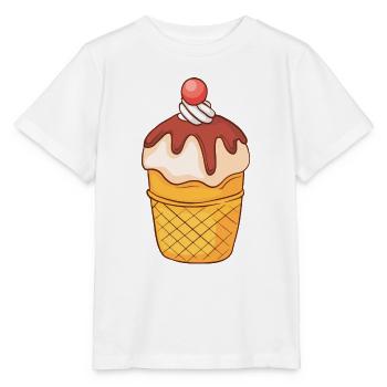Crème glacée, crème glacée, crème glacée, crème glacée, boule, crème glacée, sundae - T-shirt bio MINI CREATOR Stanley/Stella Enfant - blanc - Devant - Maike (125cm)