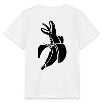 Bananen Schlange - Stanley/Stella Kinder T-Shirt MINI CREATOR  - Weiß - Vorne - Maike (125cm)