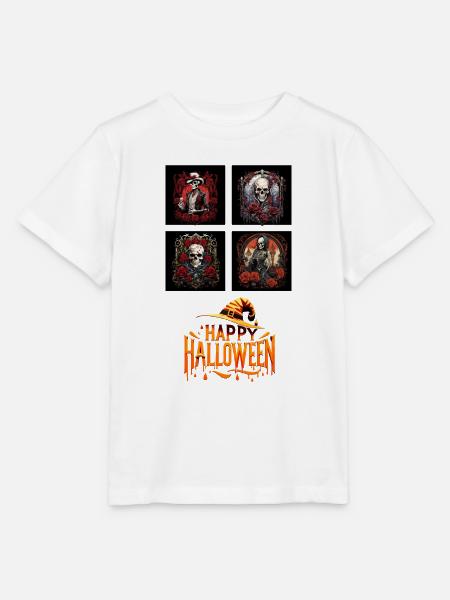 Retro Halloween Skelett Ensemble - Stanley/Stella Kinder T-Shirt MINI CREATOR - Weiß