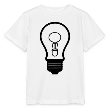ampoule - T-shirt bio MINI CREATOR Stanley/Stella Enfant - blanc - Devant - Maike (125cm)