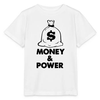 money and power1 - Stanley/Stella Kinder T-Shirt MINI CREATOR  - Weiß - Vorne - Maike (125cm)