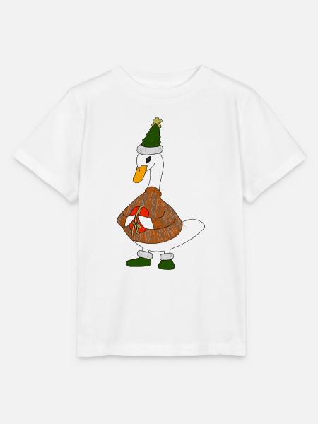 Weihnachts-Ente - Stanley/Stella Kinder T-Shirt MINI CREATOR - Weiß