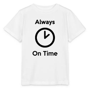 On time - Stanley/Stella MINI CREATOR Kids’ T-Shirt - white - Front - Maike (125cm)