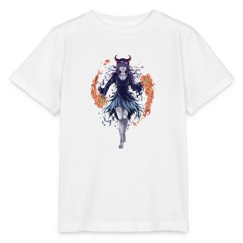Fire Demon - Stanley/Stella Kinder T-Shirt MINI CREATOR  - Weiß - Vorne - Maike (125cm)