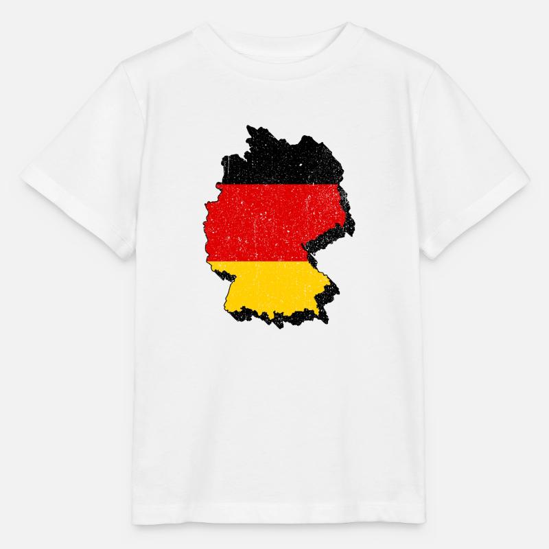 Carte de l'Allemagne avec indicateur - T-shirt bio MINI CREATOR Stanley/Stella Enfant - blanc