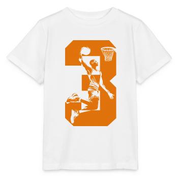 NUMMER 3 BASKETBALL 3. GEBURTSTAG - Stanley/Stella Kinder T-Shirt MINI CREATOR  - Weiß - Vorne - Maike (125cm)