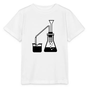 Chemie Experiment Geschenkidee Substanz mischen - Stanley/Stella Kinder T-Shirt MINI CREATOR  - Weiß - Vorne - Maike (125cm)
