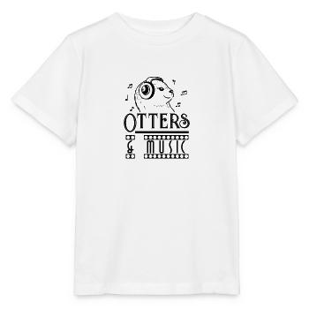 Otters Music Notes ironiques, dicton ironique : - T-shirt bio MINI CREATOR Stanley/Stella Enfant - blanc - Devant - Maike (125cm)