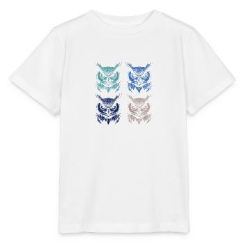 Nature Owl Wildlife Forest Animal Artsy Owl - Stanley/Stella MINI CREATOR Kids’ T-Shirt - white - Front - Maike (125cm)