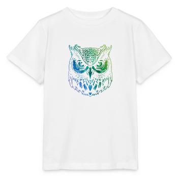Artsy Colorful Birds Nature Owls Forest Animals - Stanley/Stella MINI CREATOR Kids’ T-Shirt - white - Front - Maike (125cm)