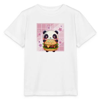Cute Kawaii Panda, The Burger Anime Manga Otaku - Stanley/Stella MINI CREATOR Kids’ T-Shirt - white - Front - Maike (125cm)