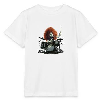 Drummer Crazy - Stanley/Stella Kinder T-Shirt MINI CREATOR  - Weiß - Vorne - Maike (125cm)