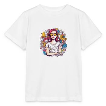 Frau - Stanley/Stella Kinder T-Shirt MINI CREATOR  - Weiß - Vorne - Maike (125cm)
