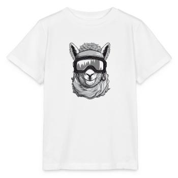Lama Wintersport - Stanley/Stella Kinder T-Shirt MINI CREATOR  - Weiß - Vorne - Maike (125cm)