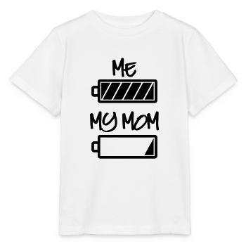 me my mom batterie - Meine Mama und ich Batterie - Stanley/Stella Kinder T-Shirt MINI CREATOR  - Weiß - Vorne - Maike (125cm)
