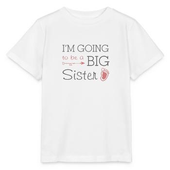 Je vais être une grande soeur - Big Sister - T-shirt bio MINI CREATOR Stanley/Stella Enfant - blanc - Devant - Maike (125cm)