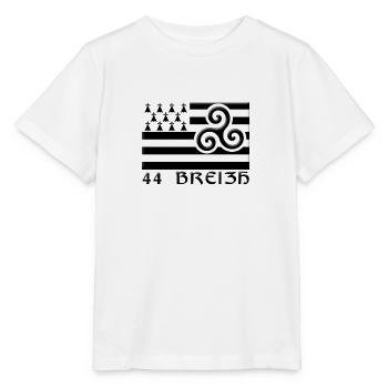 44 Breizh Loire-Atlantique Bretagne - T-shirt bio MINI CREATOR Stanley/Stella Enfant - blanc - Devant - Maike (125cm)