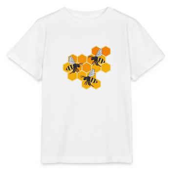 Honey Nids d'abeilles Nature Wildlife - T-shirt bio MINI CREATOR Stanley/Stella Enfant - blanc - Devant - Maike (125cm)