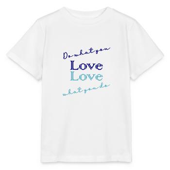 CITATION,CITATIONS,MESSAGE, MESSAGE,HUMOUR - T-shirt bio MINI CREATOR Stanley/Stella Enfant - blanc - Devant - Maike (125cm)