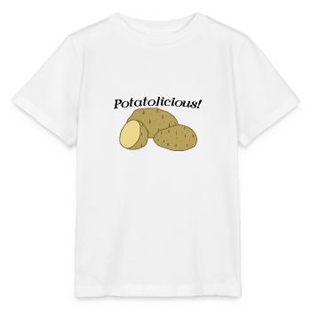 Kartoffelgemüse Gesundes Essen von Kartoffeln - Stanley/Stella Kinder T-Shirt MINI CREATOR  - Weiß - Vorne - Maike (125cm)