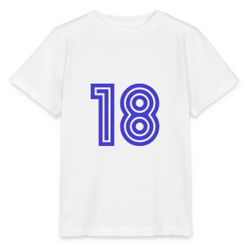 18. 18 ANS. 18e ANNIVERSAIRE. ANNIVERSAIRE 18 ANS. - T-shirt bio MINI CREATOR Stanley/Stella Enfant - blanc - Devant - Maike (125cm)