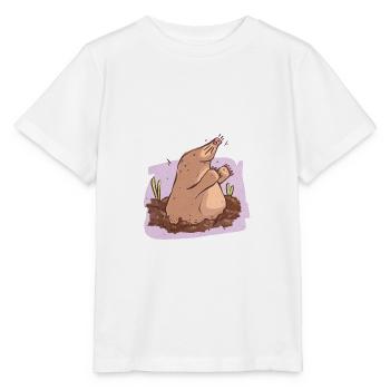 Taupes dans la terre - T-shirt bio MINI CREATOR Stanley/Stella Enfant - blanc - Devant - Maike (125cm)