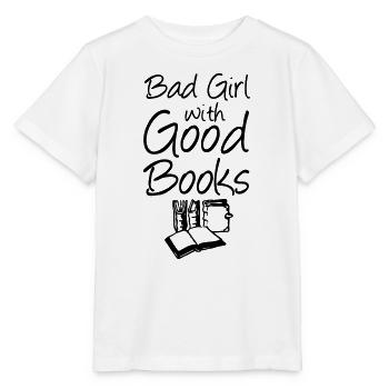 Bad Girl with Good Books - Stanley/Stella MINI CREATOR Kids’ T-Shirt - white - Front - Maike (125cm)