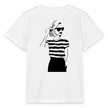 Kiss of the Night Lip Accent - Stanley/Stella MINI CREATOR Kids’ T-Shirt - white - Front - Maike (125cm)