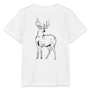 cerf - T-shirt bio MINI CREATOR Stanley/Stella Enfant - blanc - Devant - Maike (125cm)