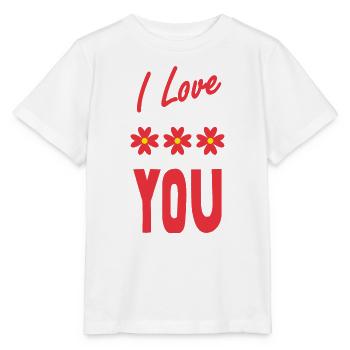 VALENTINSTAG. Junggesellinnenabschied. ICH LIEBE DICH. ICH LIEBE DICH. LIEBE - Stanley/Stella Kinder T-Shirt MINI CREATOR  - Weiß - Vorne - Maike (125cm)