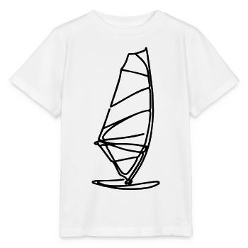 Dessin de planche à voile - T-shirt bio MINI CREATOR Stanley/Stella Enfant - blanc - Devant - Maike (125cm)