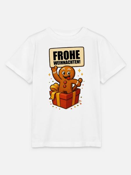 Lebkuchenmann Frohe Weihnachten - Stanley/Stella Kinder T-Shirt MINI CREATOR - Weiß
