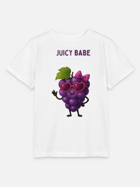 Kawaii Traube mit Herzbrille - Stanley/Stella Kinder T-Shirt MINI CREATOR - Weiß