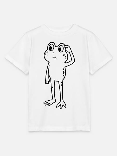 Frosch grübeln überlegen - Stanley/Stella Kinder T-Shirt MINI CREATOR  - Weiß