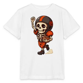 Lustiges Skelett spielt Football-Halloween-Spieler - Stanley/Stella Kinder T-Shirt MINI CREATOR  - Weiß - Vorne - Maike (125cm)