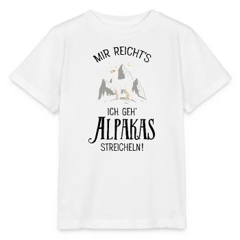 Mir Reichts Ich Geh Alpakas Streicheln - Stanley/Stella Kinder T-Shirt MINI CREATOR  - Weiß - Vorne - Maike (125cm)