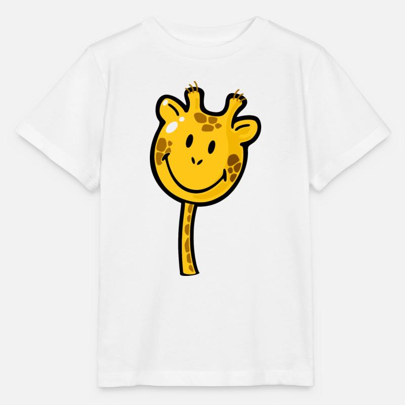 Smiley Giraffe - Stanley/Stella Kinder T-Shirt MINI CREATOR  - Weiß