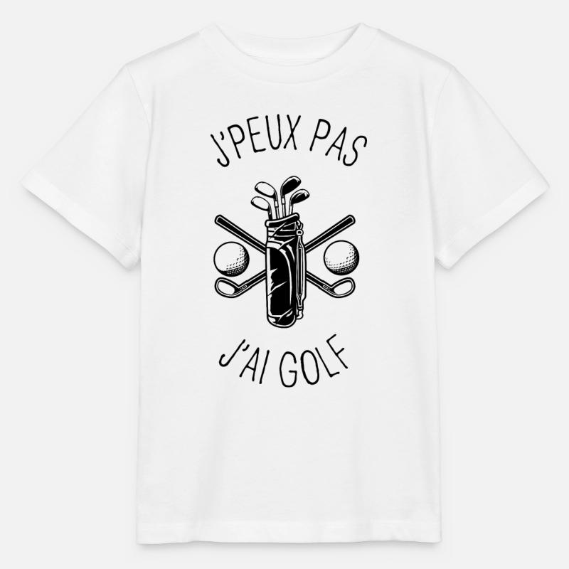 J'peux pas, j'ai golf - T-shirt bio MINI CREATOR Stanley/Stella Enfant - blanc