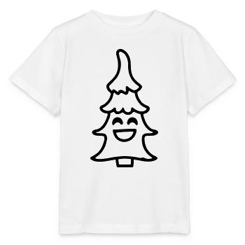 Christmas tree smile Christmas tree Christmas - Stanley/Stella MINI CREATOR Kids’ T-Shirt - white - Front - Maike (125cm)