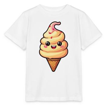 Lächelnde Eiskreation - Stanley/Stella Kinder T-Shirt MINI CREATOR  - Weiß - Vorne - Maike (125cm)