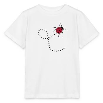 linie gestrichelt pfad weg marienkaefer klein sues - Stanley/Stella Kinder T-Shirt MINI CREATOR  - Weiß - Vorne - Maike (125cm)