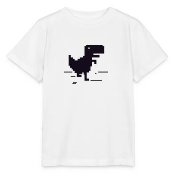 Dinosaure pixel rétro - T-shirt bio MINI CREATOR Stanley/Stella Enfant - blanc - Devant - Maike (125cm)