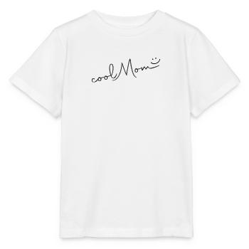 Cool Mom Minimalist Line Smile Mama Shirt - Stanley/Stella MINI CREATOR Kids’ T-Shirt - white - Front - Maike (125cm)