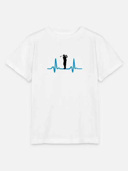 Golfer & Herzschlag - Golf - Stanley/Stella Kinder T-Shirt MINI CREATOR - Weiß