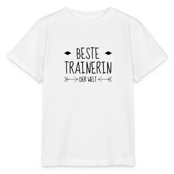 Coach / Coaching / Entraineur / Sport - T-shirt bio MINI CREATOR Stanley/Stella Enfant - blanc - Devant - Maike (125cm)