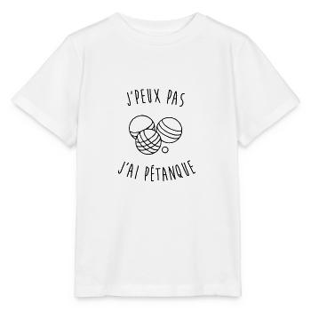 Ich kann nicht, ich habe Pétanque! - Stanley/Stella Kinder T-Shirt MINI CREATOR  - Weiß - Vorne - Maike (125cm)