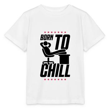 working office born to chill out - Stanley/Stella MINI CREATOR Kids’ T-Shirt - white - Front - Maike (125cm)